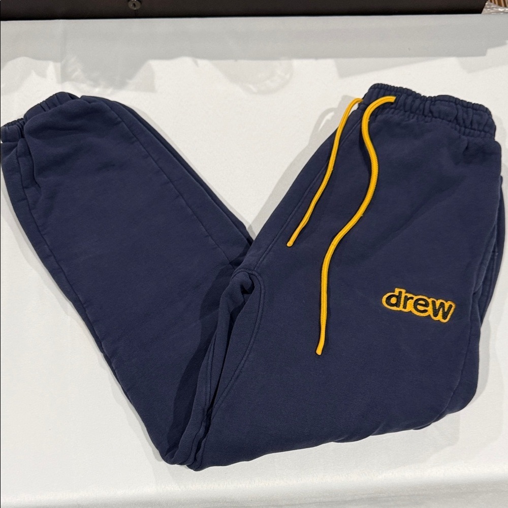 DREW HOUSE navy Blue Joggers with Yellow Details